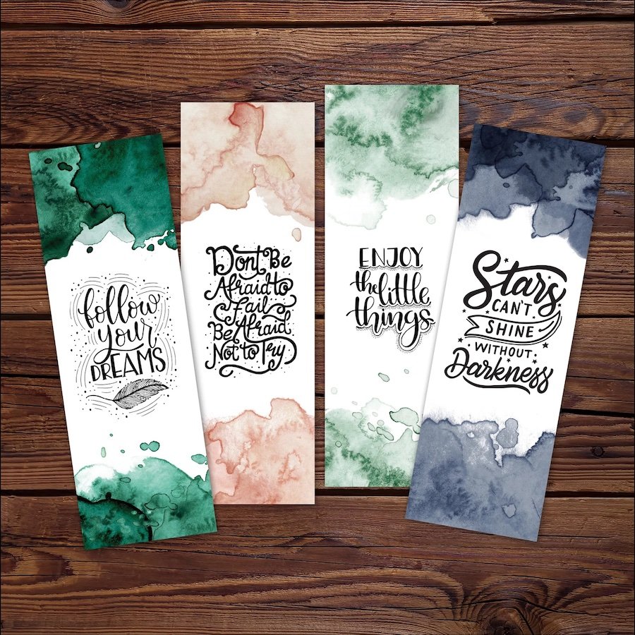 Inspirational Watercolor Bookmarks Printable — On Book Street